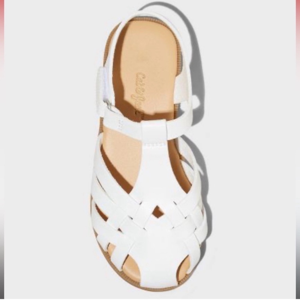 Cat & Jack White Girls' Woven Fisherman Sandals